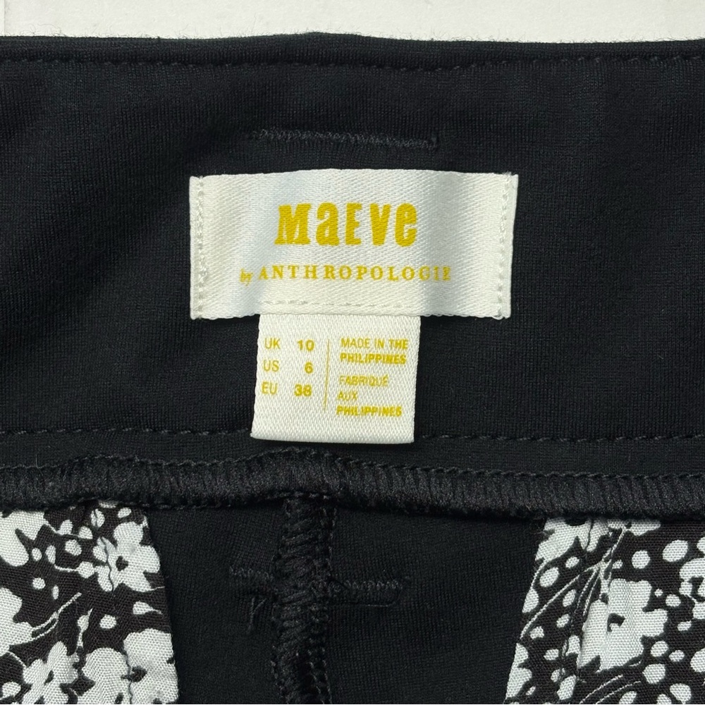 Anthropologie Maeve The Naomi Ponte Wide-Leg Flare Pants Size 6 Black - Picture 12 of 12